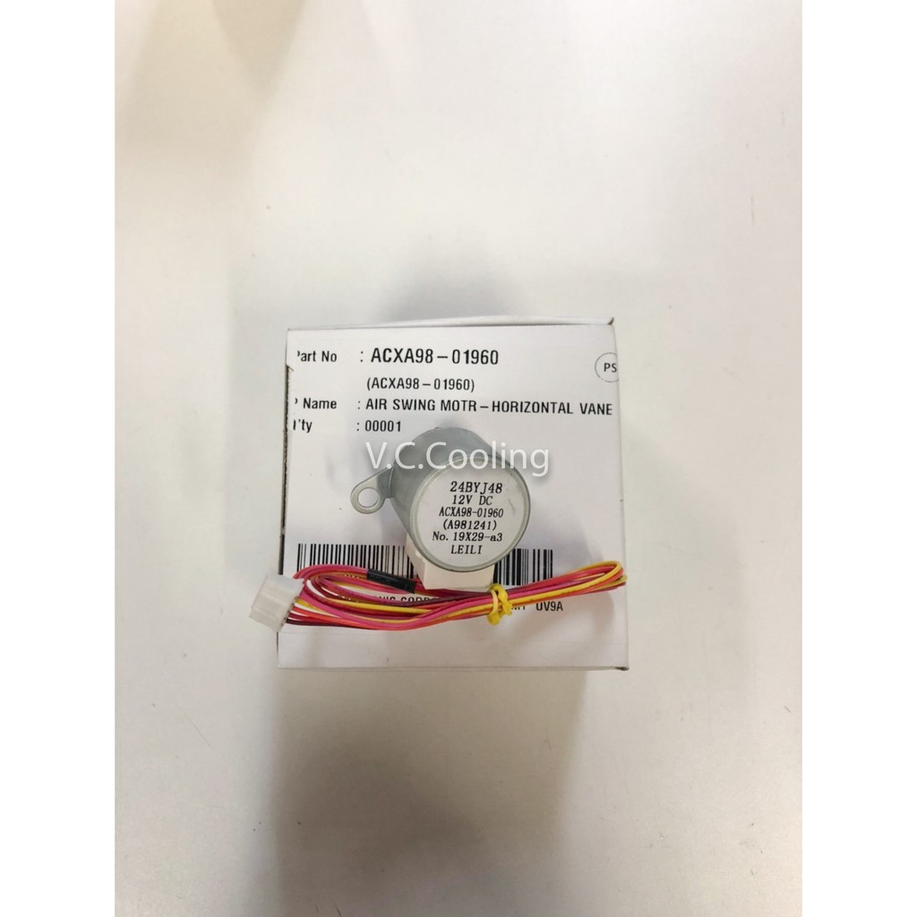 Panasonic - มอเตอร์สวิง รุ่นแอร์ CS-KN12SKT,CS-PN12SKT,CS-PU13SKT,CS-XU9VKT พาท ACXA98-01960 สำหรับบ