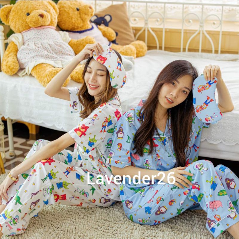 Lavender26 แขนสั้น-ขายาว ชุดนอน ToyStory ไดโนเสาร์ลายน่ารักสุดคิ้วท์