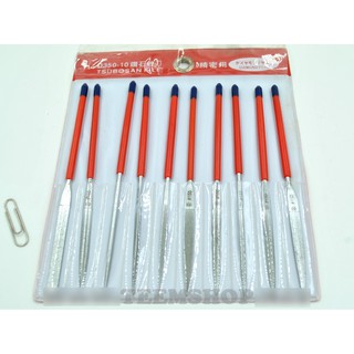 TSUBOSAN ตะไบเพชร 10 ตัวชุด 3x140 mm. D350-10 เบอร์150
