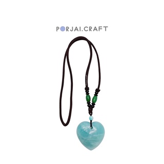 Amazonite heart necklace สร้อยคออะเมโซไนท์