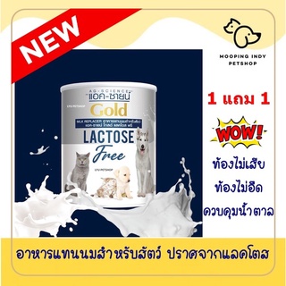 !็!!HOT 1 แถม 1 !!! 230 บาท นมแอคซายน์ แลคโตสฟรี น้ำหนัก 200 ก. สำหรับสัตว์เลี้ยง