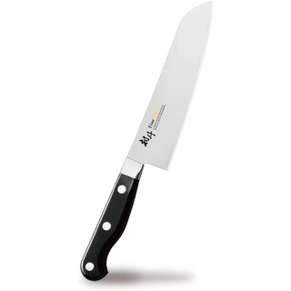 Shimomura Kougyou MURATO มีดทำครัว Fine Santoku AUS-10 MFN-101 สีดำ 170 มม k120