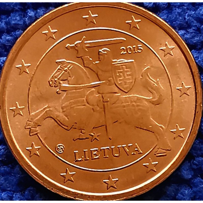 เหรียญ​ลิทัวเนีย​ Lithuania, ยูโร, 1​ Euro​ Cent, #​1671T, ไม่​ผ่าน​ใช้​ UNC