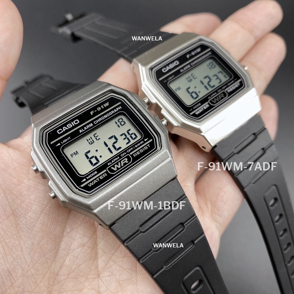 ของแท้ นาฬิกาข้อมือ Casio รุ่น F-91 (F-91WM) พร้อมกล่อง