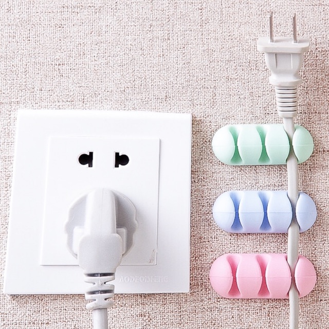 ที่จัดระเบียบสายไฟ จัดเก็บสาย จัดระเบียบ ที่เก็บสายชาร์จ ที่เก็บหูฟัง Cable Organizer