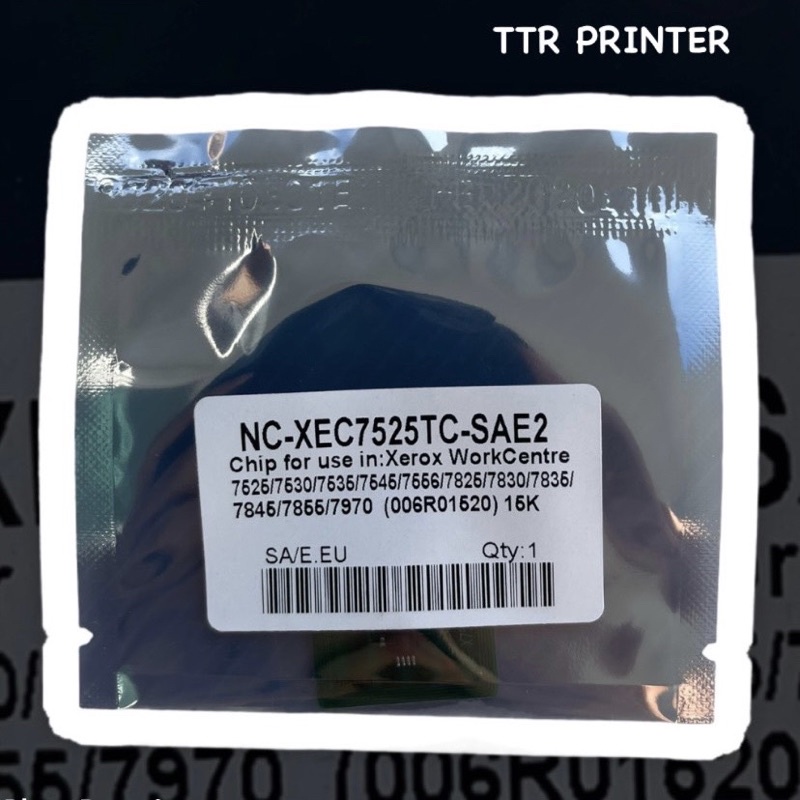 ชิปหมึก สีฟ้า C / Chip Toner Xerox ( SA โซน ไฟ220v ) 7525/7530/7535/7545/7556/7830/7835/7845/7855