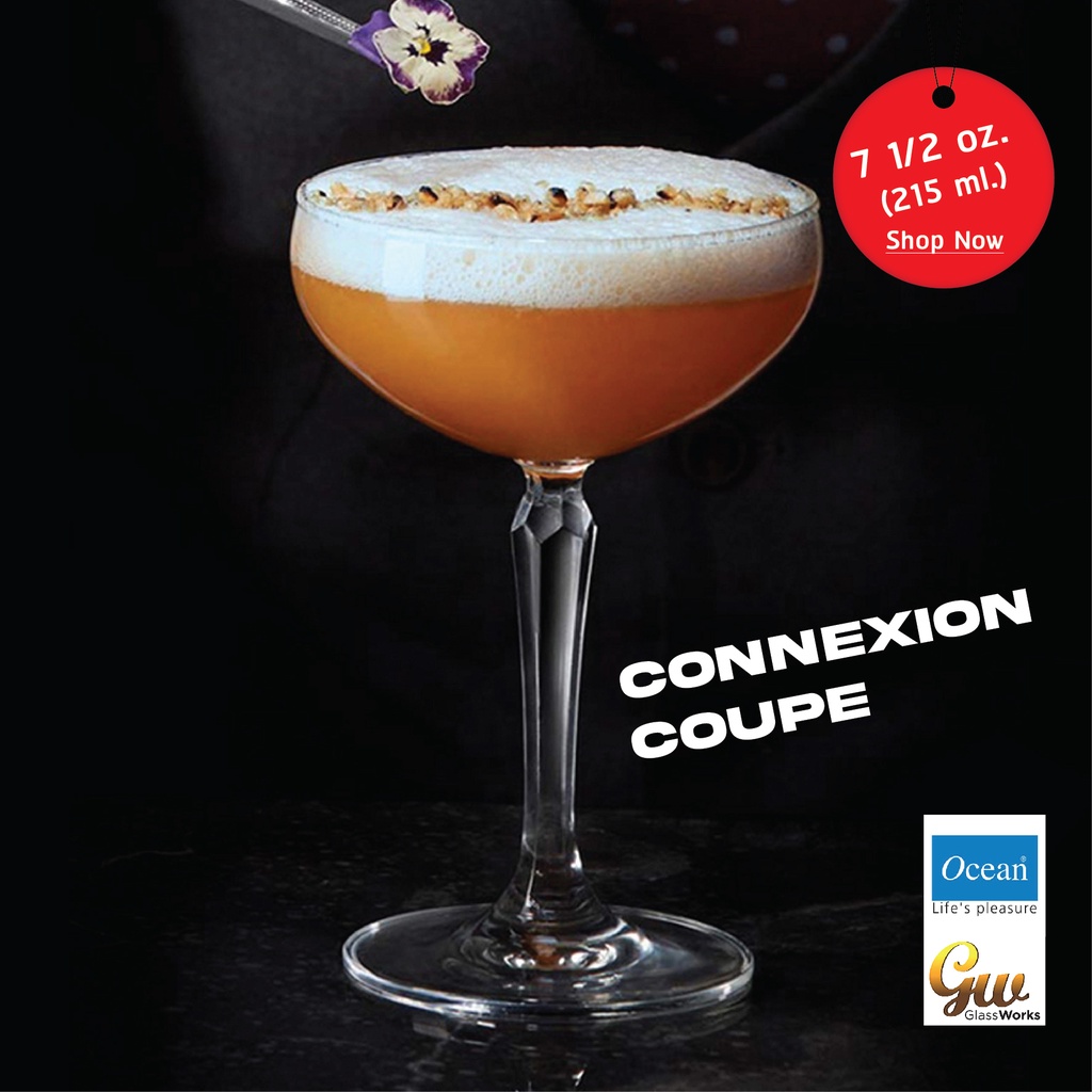 OCEAN GLASS แก้วคอกเทล แชมเปญ แก้วโอเชี่ยน CONNEXION COUPE 1527S07 (215 ml.)