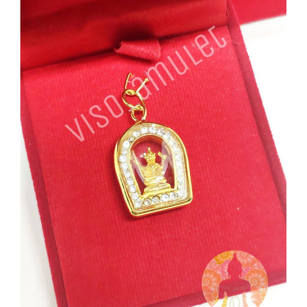 จี้พระพรหม จี้พระพรหมล้อมเพชร พระพรหมล้อมเพชรเลี่ยมขอบทอง มั่งคั่งร่ำรวย โชคลาภค้าขาย บูชายอดนิยม ราคาพิเศษ