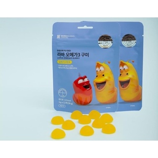 Larva Omega3 Gummy รสเลมอน มีส่วนผสมของน้ำมันโอเมก้า3