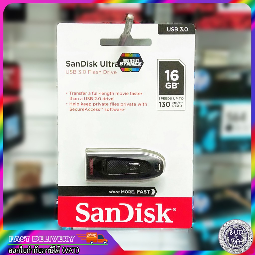 FLFLASH DRIVE 16GB SANDISK/ แฟรชไดร์ /แฮนดี้ไดร์/ /แฟตไดร์ /แฟลตไดร์ฟ /แฟลชไดร์ฟ /แฟรตไดร์  USB 3.0/ 2.0 FlashDrive