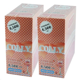 Colly Lycopene plus คอลลี่ ไลโคปิน พลัส คอลลาเจนอาหารเสริมเพื่อผิวขาว 6,500 มก. 15 ซอง (2 กล่อง)