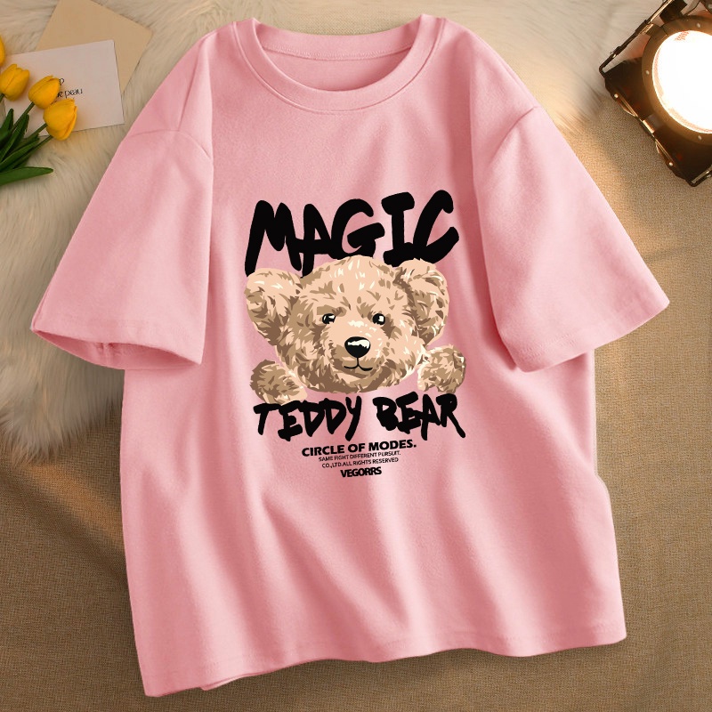 D328（พร้อมส่งจากไทย）เสื้อยืดแขนสั้ง ผ้านุ่มใส่สบายฯ มี7สีหลายสีเลือกได้ S-3XL