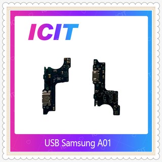 USB Samsung Galaxy A01 อะไหล่สายแพรตูดชาร์จ แพรก้นชาร์จ Charging Connector Port Flex Cable（ได้1ชิ้นค่ะ) ICIT-Display