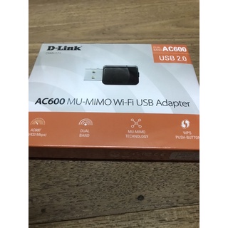 D-Link  AC600 USB 2.0MU-MIMO wifi usb Adapter อุปกรณ์คอมพิวเตอร์ รับสัญญาณไวไฟ ระบบ 5G ได้ ขนาดจิ๋วพกพา