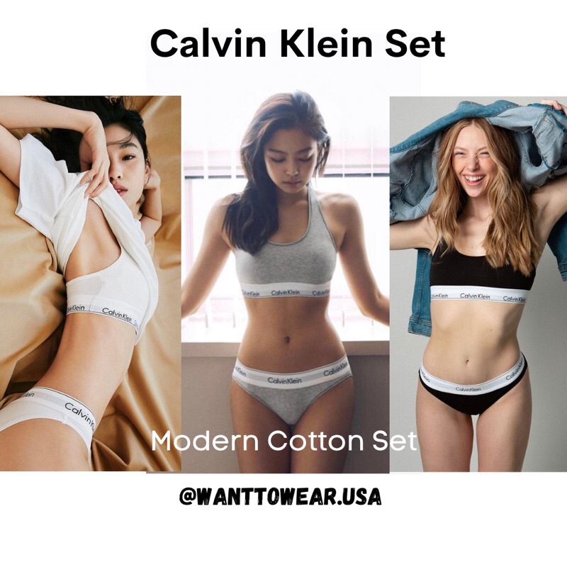 Modern Cotton Lightly Lined Triangle Bralette (มีฟองน้ำ)