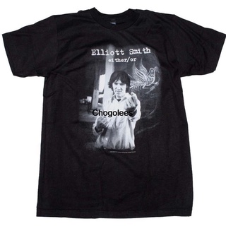 Elliott Smith Either Or Man เสื้อยืดลําลอง ผ้าฝ้าย 100% แขนสั้น คอกลม พิมพ์ลาย ทรงหลวม คุณภาพสูง สไตล์เกาหลี สําหรับผู้ช