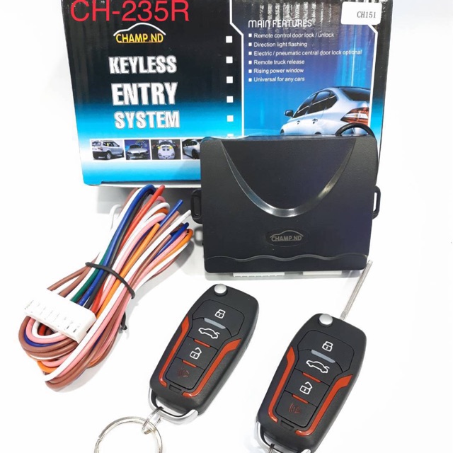 🚗ชุดรีโมทปิด-เปิดแบบพับกุญแจได้สำหรับรถยนต์ทุกรุ่น champ.nd รหัส Y235R🚙