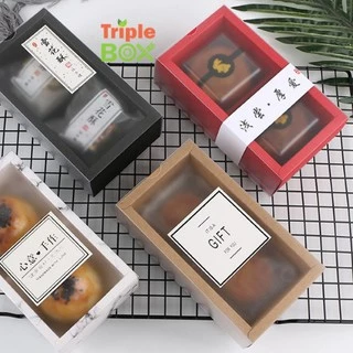 (พร้อมส่ง) กล่องใส่ขนม /ขนมเปี๊ย แบ่งช่อง ฝาปิดแบบเลื่อน สีขาวขุ่น มี 6 สี ทั้งแบบ 2 /4/6/8 ช่อง กระดาษดี หนาทนทาน