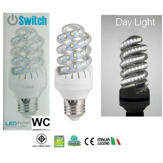 หลอดแอลอีดีรุ่น SPIRAL ขนาด 5W EVE แสงเดย์ไลท์ 4หลอด Daylight LEDทอร์นาโด