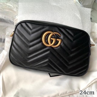 ถูกที่สุด ของแท้ 100% Gucci GG marmont camerabag 24 cm.