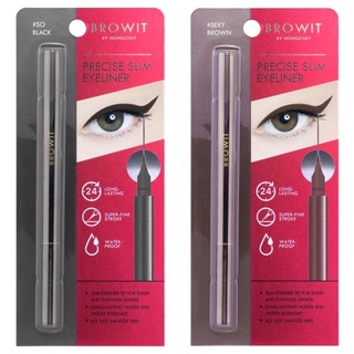 บราวอิท น้องฉัตร อายไลเนอร์ หัวเล็ก 0.05mm เขียนง่าย ติดทน กันน้ำ 0.6g Browit Precise Slim Eyeliner