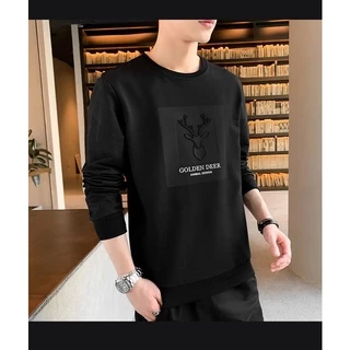 เสื้อแขนยาวกันหนาวทรงหลวม เสื้อสเวตเตอร์สไตล์เกาหลีสำหรับผู้ชาย แฟชั่น ผ้านุ่มเนื้อหนา ใส่สบาย