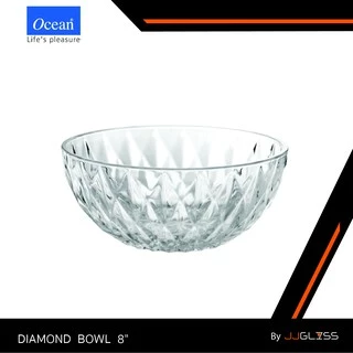 JJGLASS - (Ocean) P00124 Diamond Bowl 8 - ชามแก้ว ถ้วยแก้ว ชามโอเชี่ยน สำหรับใส่ขนมหวาน ผลไม้ หรือซุปต่างๆ