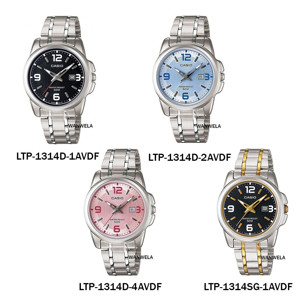ของแท้ นาฬิกาข้อมือ Casio ผู้หญิง รุ่น LTP-1314 (สายสแตนเลส)