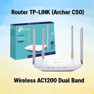 เราเตอร์ Router TP-LINK (Archer C50) Wireless AC1200 Dual Band