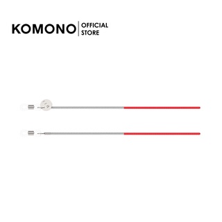 KOMONO Cord Lenox Silver Red สายคล้องแว่นโลหะ ทูโทน แดง เงิน