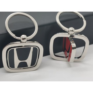 พวงกุญแจโลหะสแตนเลส 3 D สําหรับ Honda Car Keychain