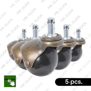 Mr.Clickลูกล้อทองเหลืองโบราณ5PCS โซฟาOffice Chair Caster