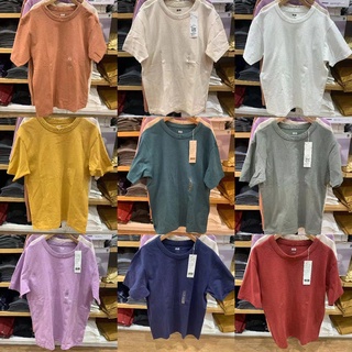 NEW Stock (designer cooperation) Uniqlo round neck T-shirt solid color basic short-sleeved couples 43302