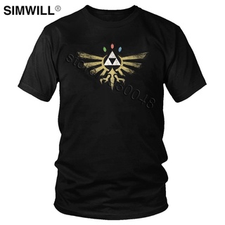 เสื้อยืดพิมพ์ลายแฟชั่น เสื้อยืดแขนสั้น คอกลม ผ้าฝ้าย เข้ารูป พิมพ์ลาย True Hyrule Power สไตล์วินเทจ สําหรับผู้ชาย