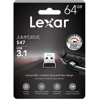 Lexar 64GB S47 JumpDrive USB3.1 (250MB/s)