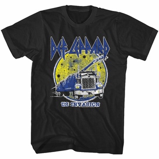 [100% Cotton] เสื้อยืดลําลอง แขนสั้น พิมพ์ลาย Def Leppard US Invasion s Tour Merch เข้ากับทุกการแต่งกาย สําหรับผู้ชาย 8