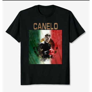 tshirtเสื้อยืดคอกลมฤดูร้อนเสื้อยืด พิมพ์ลายนักมวย Canelo Alvarez The Winner Of The Race สีดํา สําหรับผู้ชาย และผู้หญิง ไ