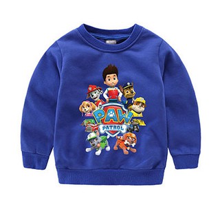 Paw Patrol เสื้อเด็กผู้ชาย เสื้อแขนยาว เสื้อสวมหัว เสื้อคอกลมแขนยาว