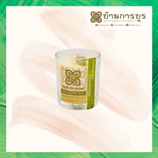 [ANC001-007]บ้านการบูร เทียนหอมกลิ่นตะไคร้บ้าน ยูคาลิปตัส Baankaraboon Scented Natural Candle Lemongrass Eucalyptus