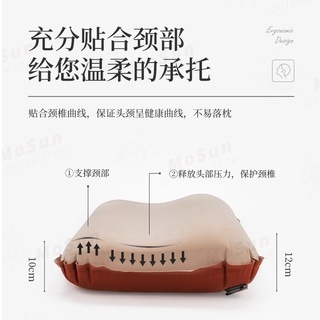 【บลูไดมอนด์】Quality Selection 3DComfortable Sponge Pillow Exquisite Camping Automatic Inflatable Pillow Camping Nap Trav