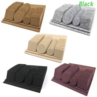 BLACK 80/130pcs Furniture Chair Table Leg Self Adhesive Felt Wood Floor Protector Pads