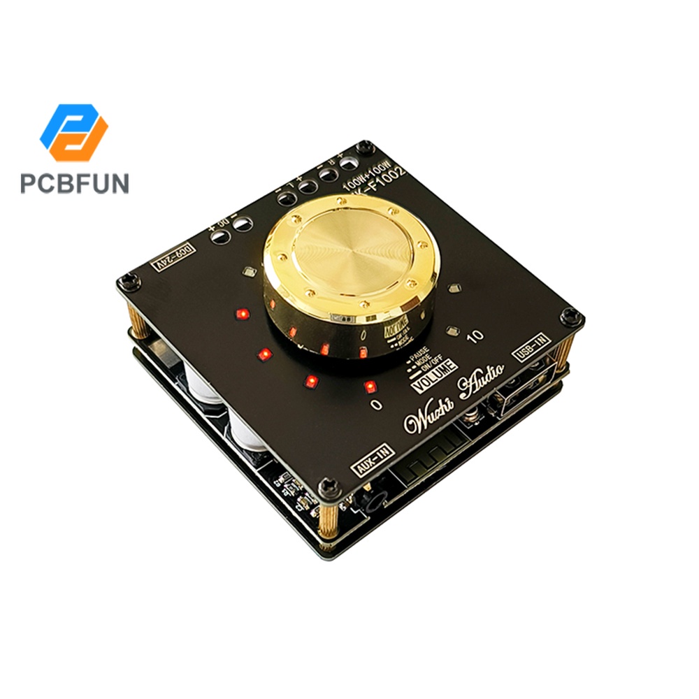 Pcbfun ZK-F1002 บอร์ดโมดูลขยายเสียงสเตอริโอ 2.0 2X100W TPA3116D2 BT 5.1 ช่องคู่ พร้อม AUX U ดิสก์ US