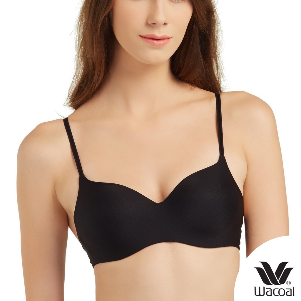 Wacoal Wireless bra บราไร้โครง กระชับทรงสวย รุ่น WB3A14 สีดำ (BL) ไร้รอยต่อบริเวณเต้า (Seamless Bra)
