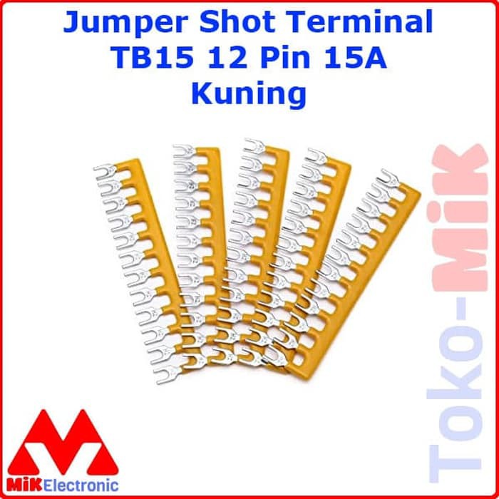 SKUN JUMPER SHORT FOR TERMINAL BLOCK TB15 TB-15 4MM 15A สีเหลือง