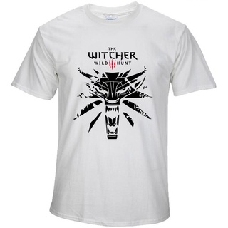 เสื้อยืดแขนสั้นลําลอง พิมพ์ลาย Game The Witcher 3 คุณภาพสูง พลัสไซซ์ สําหรับผู้ชาย