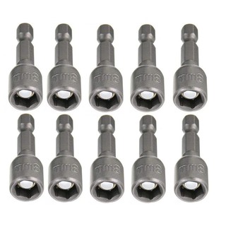 จำนวน 10 ตัว หัวบล็อค ยิงน็อต บล็อคขันสกรูใส่สว่าน เบอร์ 8,10 มม. Magnetic Power 8,10 mm. 10 Piece🎈THE TOOLS🎈