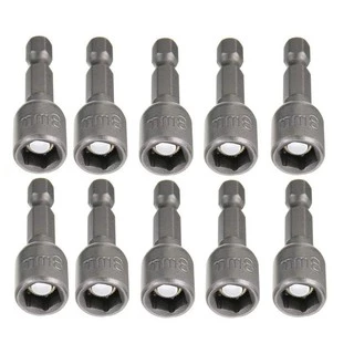 จำนวน 10 ตัว หัวบล็อค ยิงน็อต บล็อคขันสกรูใส่สว่าน เบอร์ 8,10 มม. Magnetic Power 8,10 mm. 10 Piece🎈THE TOOLS🎈