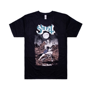 คอลูกเรือเสื้อยืดคอกลมเสื้อยืด พิมพ์ลาย Ghost Dance Macabre สําหรับเต้นรํา - Lผ้าฝ้ายแท้