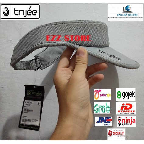 RUNNING VISOR HAT RUNNING TRIJEE EDWARD GREY GREY SIZE FS ภายใต้ขายปลีก!