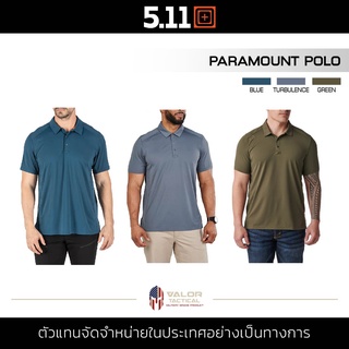 5.11 Tactical - Paramount Polo เสื้อโปโลแขนสั้น เสื้อโปโล Tactical ผ้าโพลีเอสเตอร์ 100% ระบายอากาศได้ดี ไม่อับชื้น